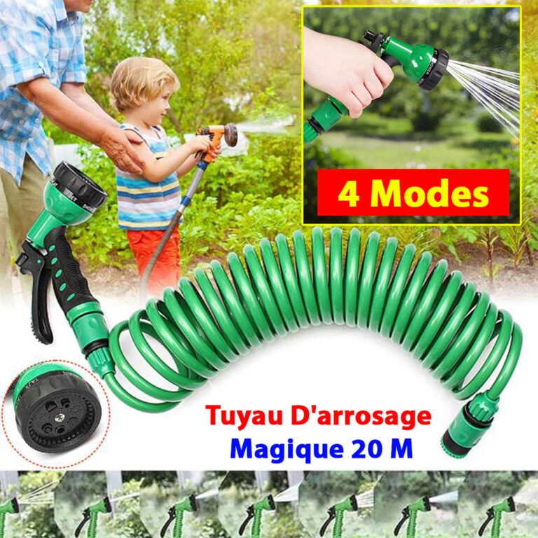 Tuyau D arrosage Magique Rétractable 20 M 4 Modes Haute Qualité