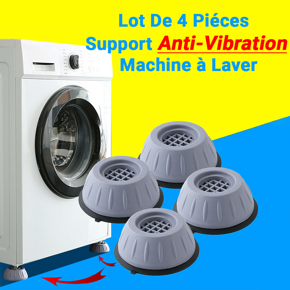 Support De Machine À Laver Anti-Vibration 4 Pièces, Tampons Pieds