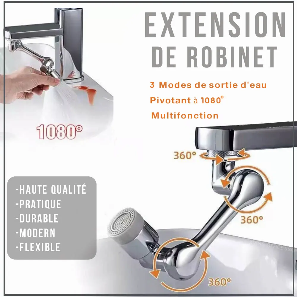 Extension de Robinet Universel Rotation 1080° 